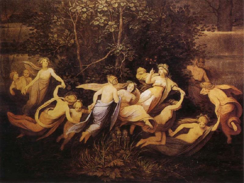 Moritz von Schwind Fairy Dance in the Alder Grove oil painting image